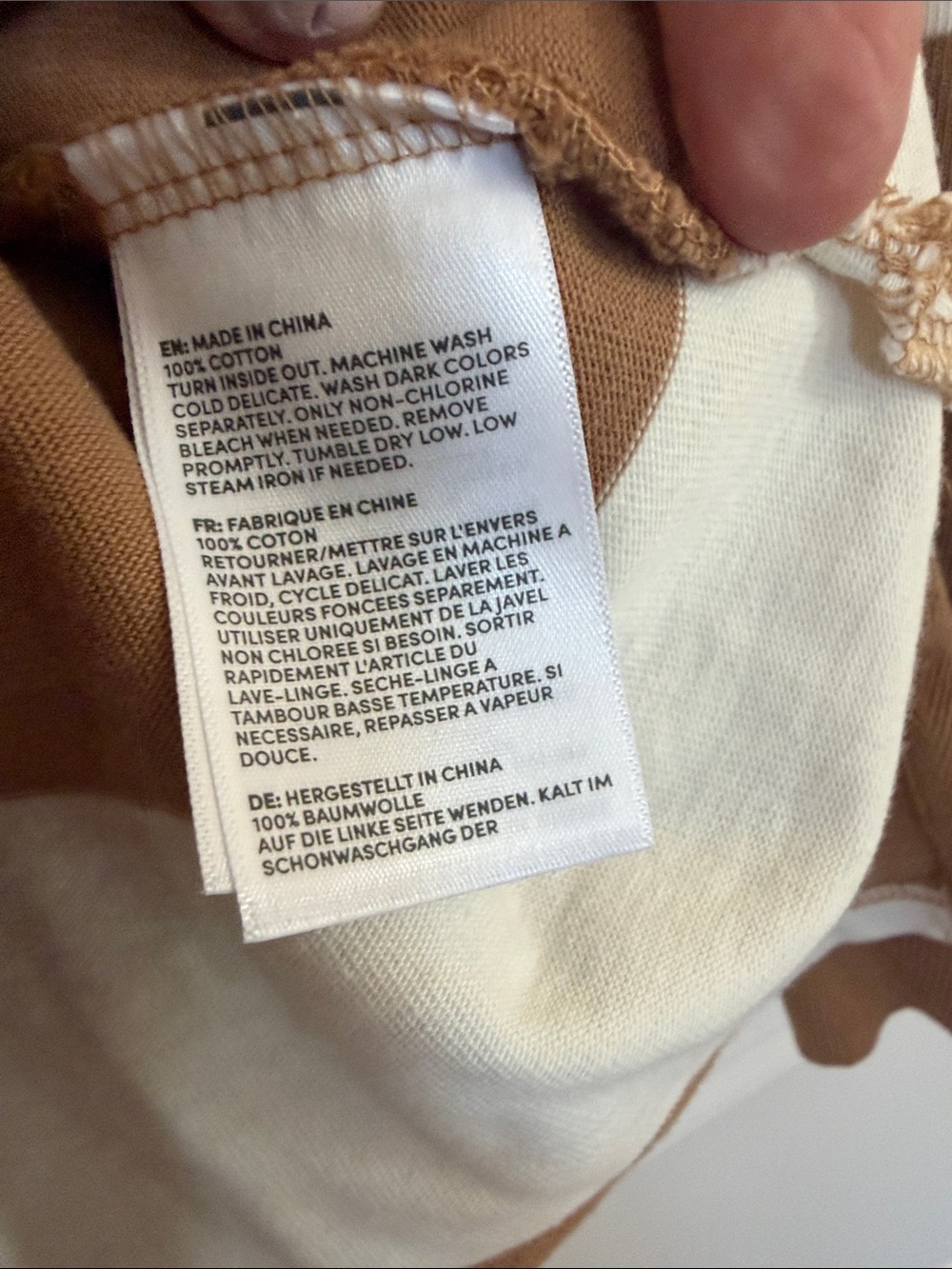 Lands' End Wide-Stripe Rugby Pullover in Cream and Brown - Picture 5 of 6